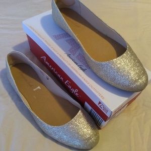 Sparkly Gold Flats